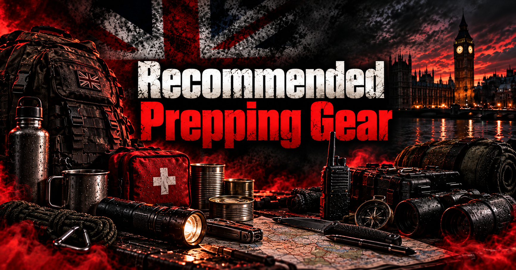 Recommended prepping gear and emergency supplies for UK households